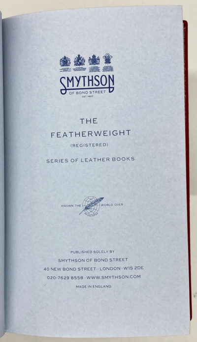 Handwriting, Lockdown and Unlined Smythson Notebooks