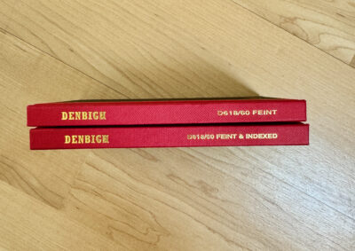 denbigh notebook spine