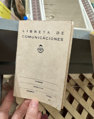 vintage chilean libreta de comunicaciones