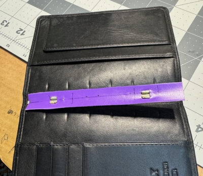 filofax ring backplate insertion