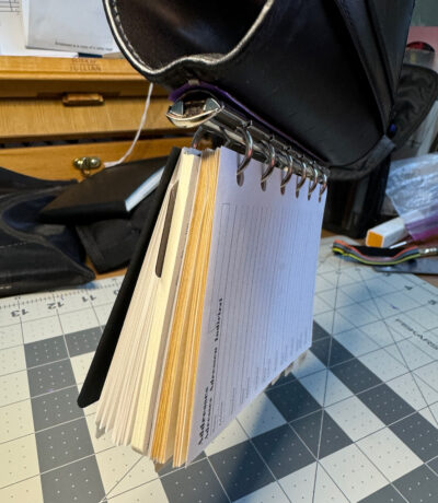 modified filofax showing rings are held securely