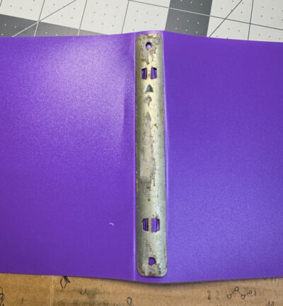 backplate of filofax ring mechanism