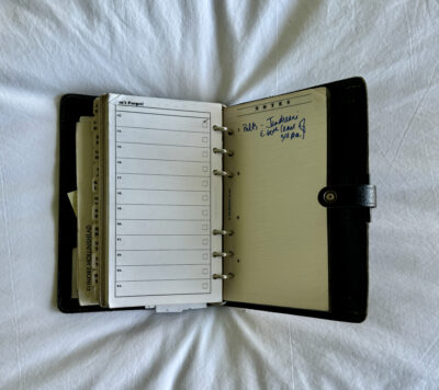 Filofax Winchester 4CLF7/8 don't forget pages and notes