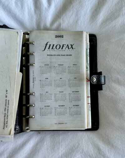 Filofax Winchester 4CLF7/8 with 2002 calendar