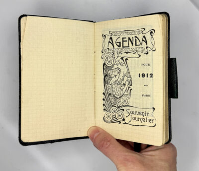 agenda 1912 souvenir journalier french notebook